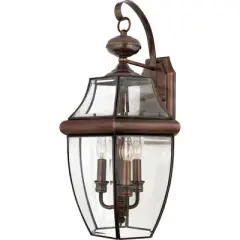 Quoizel Lighting Newbury 3 - Light Sconce in  Aged Copper
