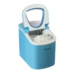 Frigidaire Compact Ice Maker Blue: Portable Countertop Ice Machine, Stainless Steel, Bullet Ice, 26 lbs/Day, 2 Sizes