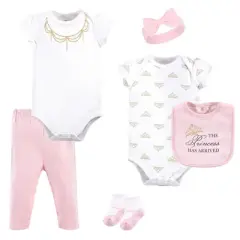 Little Treasure Baby Girl Layette 6-Piece Set, Princess 6-Piece