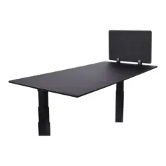 Stand Up Desk Store ReFocus Raw Clamp-On Acoustic Desk Divider Mounted Privacy Panel to Reduce Noise and Visual Distractions
