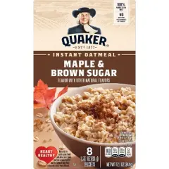 Quaker Instant Oatmeal Maple Brown Sugar 8ct
