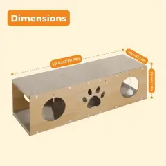 MUlti-Hole Fun Cat tunnel with scratching board and Game Pom Pom Cat tunnel House, Interactive Cat scratching House