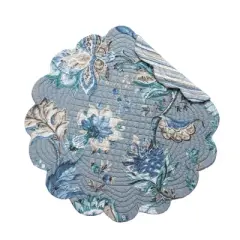 C&F Home Morrison Round Quilted Placemats Set of 6, 17"