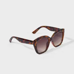 Women's Oversized Cateye Tortoise Shell Butterfly Sunglasses - A New Day&trade; Assorted Browns: UV Protection, Recycled Frame
