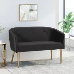 Brayer Modern Glam Tufted Velvet Loveseat - Christopher Knight Home