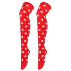 Colorful Polka Dot Patterned Thigh High Socks from the Sock Panda (Women's Sizes, Adult Medium)
