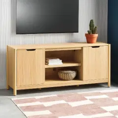 Scandi Media ,TV Stand For TVs Up To 59"  Natural - Room Essentials&trade;