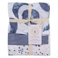Burt's Bees Baby&reg; Woven Organic Cotton Muslin Blankets - Hello Moon - 3pk
