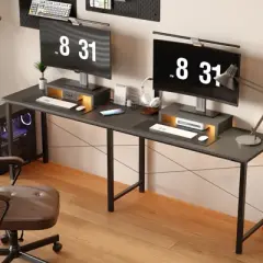 GTPLAYER Gaming Desk, L-Shaped Computer Office Desk, Movable Monitor stand