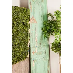 32" Metal Eclectic Moon and Sun Windchime Gold/Blue/Pink - Olivia & May: Hanging Garden Decor, No Choking Hazard