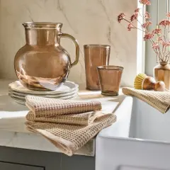 78oz Recycled Glass Pitcher Brown - Hearth & Hand&trade; with Magnolia