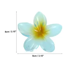 Unique Bargains Girls Claw Hair Clips Flower Shape Hair Accessories Pink Purple Blue Yellow 4 Pcs