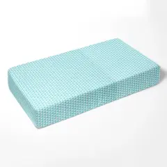 Bacati - Liam Aqua Triangles Muslin 100 percent Cotton Universal Baby US Standard Crib or Toddler Bed Fitted Sheet