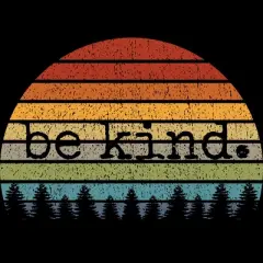 Men's Design By Humans Uplifting Retro Sun Vintage Be Kind Happy Positive Gift By cssdru T-Shirt