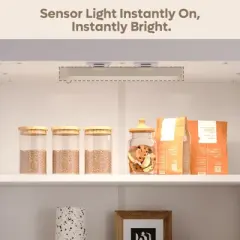 Bestier 72" Tall Kitchen Pantry Storage Cabinet with Doors and Shelves, Food Pantry Cabinet with Motion Sensor Light, White