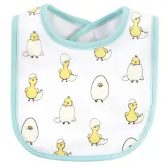 Hudson Baby Infant Girl Cotton Bib and Sock Set, Easter Chicks, One Size