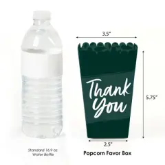 Big Dot of Happiness Emerald Elegantly Simple - Guest Party Favor Popcorn Treat Boxes - Set of 12