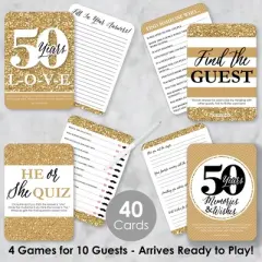 Big Dot of Happiness We Still Do - 50th Wedding Anniversary - 4 Anniversary Party Games - 10 Cards Each - Gamerific Bundle
