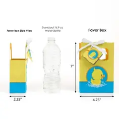 Big Dot of Happiness Ducky Duck - Baby Shower or Birthday Party Favor Boxes - Set of 12