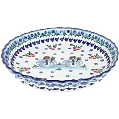 Blue Rose Polish Pottery 52D WR Unikat Pie Plate