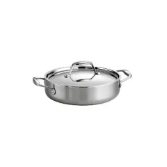 Tramontina Gourmet Tri-Ply Clad 3qt Braiser with Lid Silver