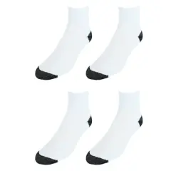 CTM Men's Cotton Blend Ankle Socks (4 Pair Pack)