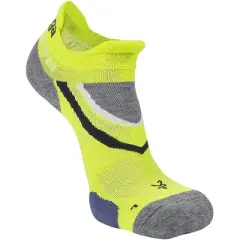 Balega UltraGlide No Show Running Socks - Neon Lime/Gray Heather