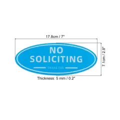 Unique Bargains Acrylic Self-Adhesive Home Business No Soliciting Sign 2 Pcs