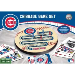 MasterPieces Officially Licensed  MLB Chicago Cubs Wooden Cribbage Game for Adults