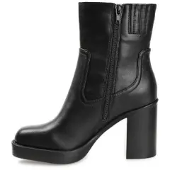 Journee Collection Womens Brittany Tru Comfort Foam Inside Zip Platform Booties