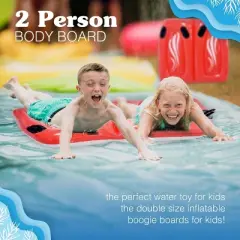 2-person Body Board Summer Toys for Kids, Inflatable Water Slides - Boogie Board for Beach guaranteed Summer Fun