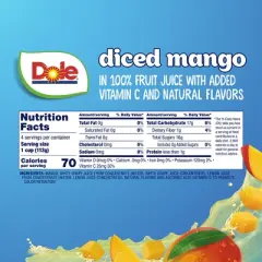 Dole Mangos in Juice Fruit Cups - 4oz/4ct