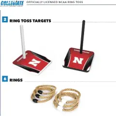 NCAA Nebraska Cornhuskers Solid Wood Quoits Toss Game