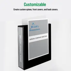 Office Essentials Economy View 3 Ring Binders, 2" Round Rings, 2.8" Spine, 375-Sheet Capacity, White Binders (12-Pack of 03428)