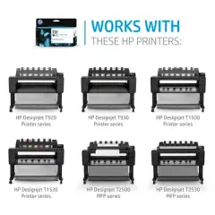 HP 727 300-ml Cyan DesignJet Ink Cartridge, F9J76A