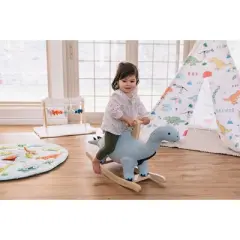 Dinosaur Ride on Rocker Active Sitting Chair Aqua Green - Wonder & Wise