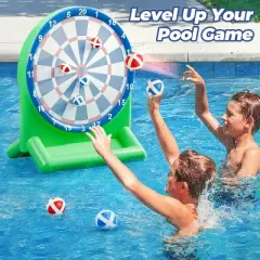 iPlay, iLearn Pool Wave Kids Fun Pool Toys, Inflatable Dart Board Water Game