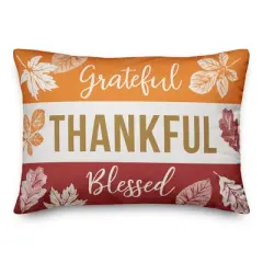 Creative Products Grateful Leaves 20 x 14 Indoor / Outdoor Pillow
