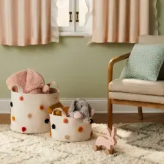 Pom-Pom Kids' Storage Basket Cream - Pillowfort&trade;