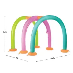 Hearthsong Mega Malibu Sprinkler for Family Backyard Water Play, 6.5&rsquo;L x 5&rsquo;W x 5.5&rsquo;H