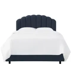 Emma Shell Velvet Bed - Skyline Furniture