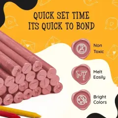 Artellius Premium Sealing Wax Sticks (Bulk 30 Pack) Wax Seal Glue Gun Sticks, Envelope Seal Wax for Stamp Seals - Rose Gold