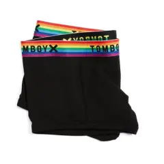 TomboyX Boy Short Underwear, Modal Stretch Comfortable Boxer Briefs, (XS-4X)