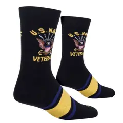 Cool Socks, Us Navy Veteran, Funny Novelty Socks, Adult, Large