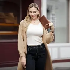 CLUCI Womens Wallet RFID Bifold Wristlet Large