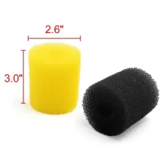 Unique Bargains Pre-Filter Sponge Filter Media for Aquarium Yellow Blue Black 2.6inch Dia 9 Pcs