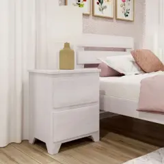 Max & Lily Farmhouse Nightstand with 2 Drawers