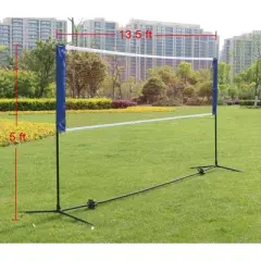 BestParts 14FT Portable Volleyball Badminton Net with Carrying Bag &ndash; Adjustable Height & Iron Frame