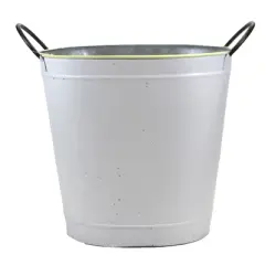 Home & Garden 12.5" Sweet Bee Metal Bucket Decor Catchall Trash Can Direct Designs International  -  Planters