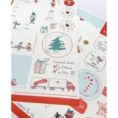 Christmas/Holiday "Checked Twice" To/From Gift Labels (3 Sheets, 60 Assorted Artistic Stickers and Labels) by Ramus & Co
